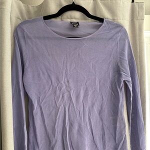 Eileen Fisher Soft Purple Long Sleeve Top